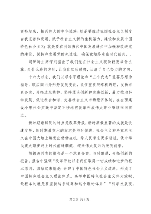 学习十七大汇报材料7.docx