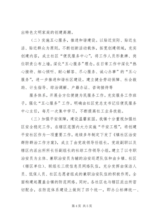 和谐社区建设情况汇报材料 (2).docx