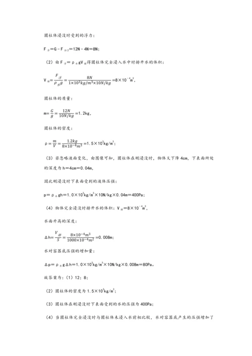 人教版八年级物理下册期末复习-单元检测卷-第十章-浮力-含答案