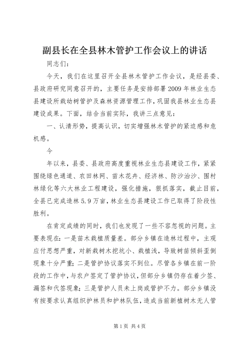 副县长在全县林木管护工作会议上的讲话 (2).docx