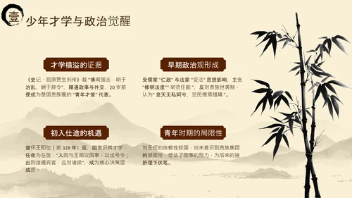 黄色中国风端午节屈原介绍PPT
