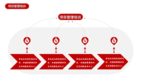 红色商务公司项目管理通用PPT模板
