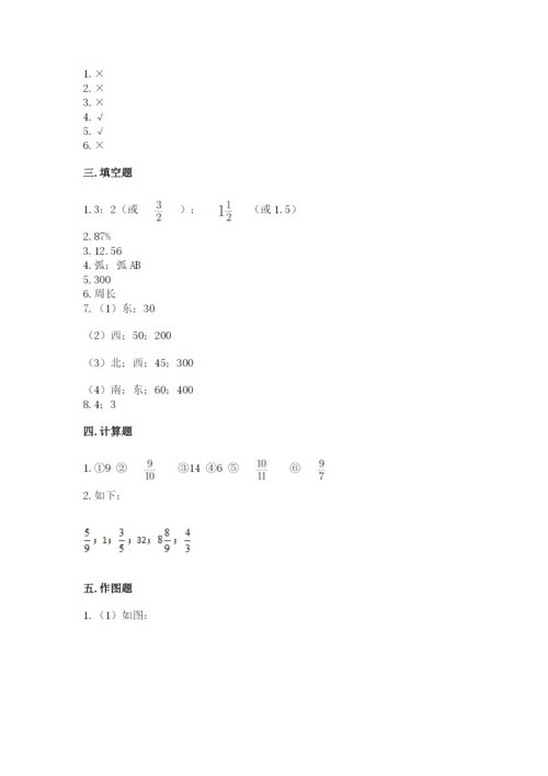 小学六年级数学上册期末卷附参考答案【模拟题】.docx