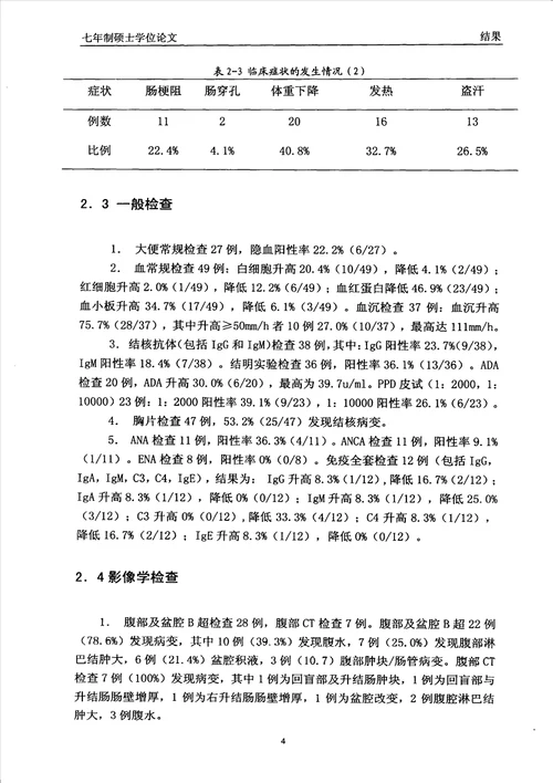 肠结核49例临床研究