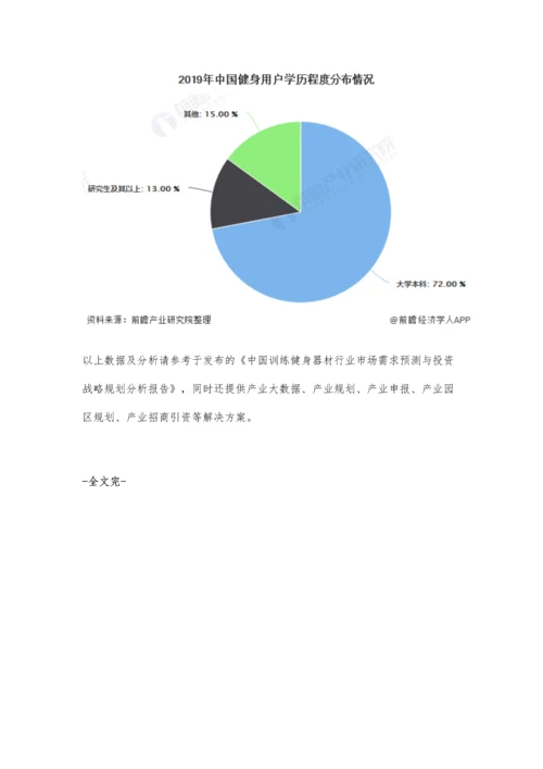 中国训练健身器材行业市场分析市场态势萎靡-用户群体呈现年轻、高知特征.docx