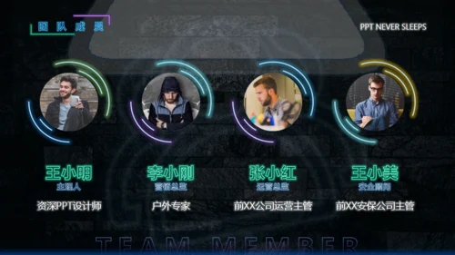 荧光绿霓虹风项目介绍通用PPT模板