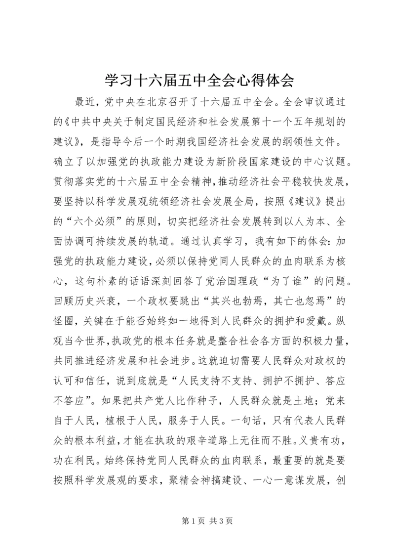 学习十六届五中全会心得体会 (4).docx