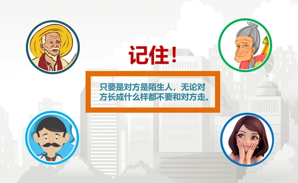 卡通类儿童安全教育课件PPT模板