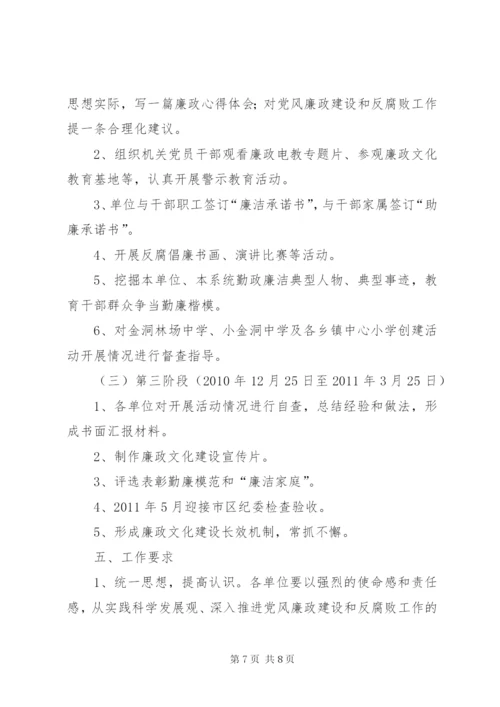 教育局廉政文化建设实施方案.docx