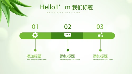 绿色清新芦荟面膜动态PPT