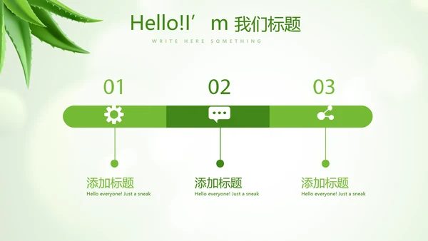 绿色清新芦荟面膜动态PPT
