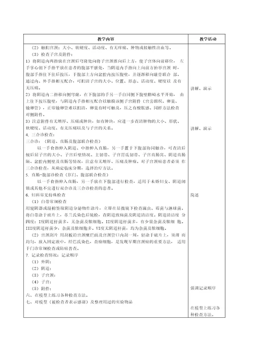 实验盆腔检查骨盆外测量科技大学医学院教案