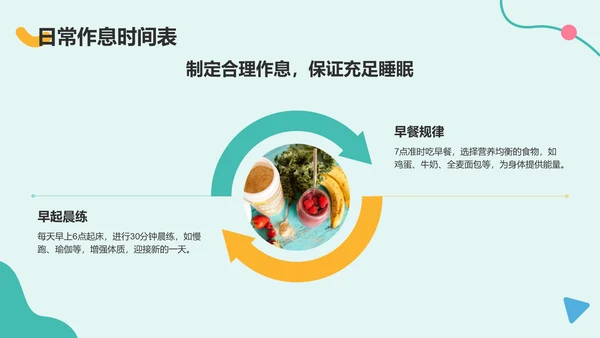 绿色扁平风暑假生活规划PPT模板