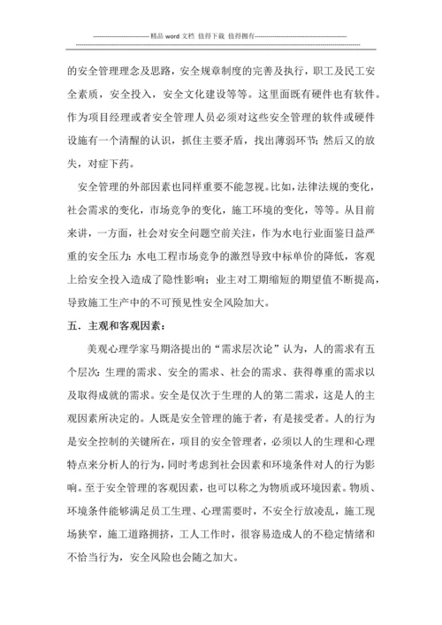 浅谈水利水电工程施工的安全管理.docx