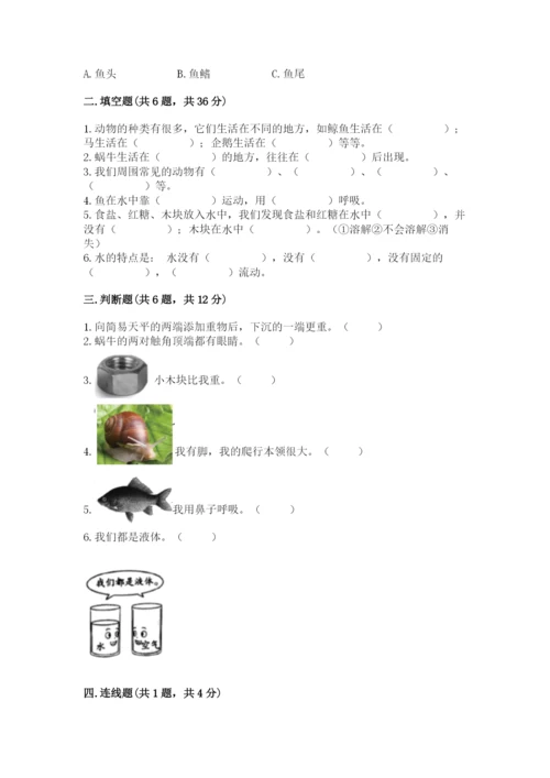 教科版一年级下册科学期末测试卷附参考答案（达标题）.docx