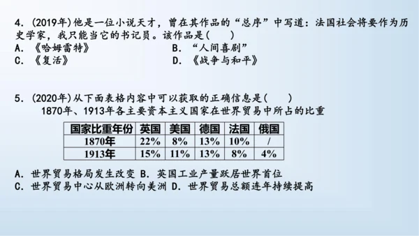 九下第二单元 第二次工业革命和近代科学文化  单元复习课件