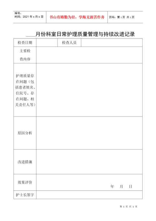 (最新)护理质量管理与持续改进记录本.docx