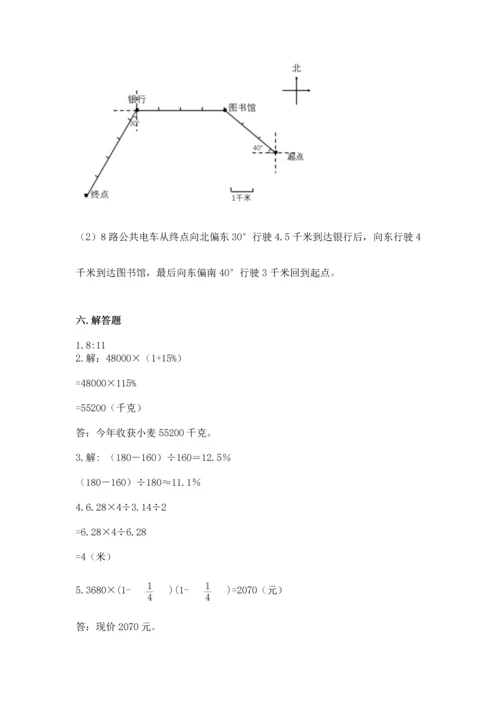 人教版六年级上册数学期末测试卷附答案（突破训练）.docx