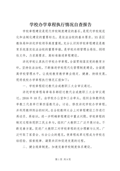 学校办学章程执行情况自查报告.docx