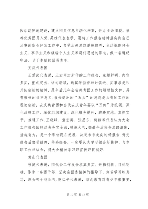 各团代表审议讨论团代会工作报告-审议工作报告.docx