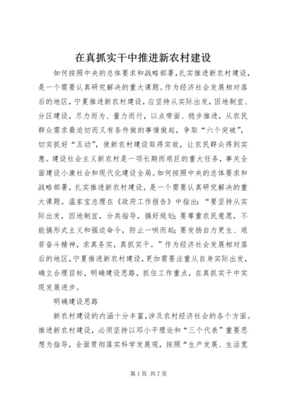 在真抓实干中推进新农村建设.docx