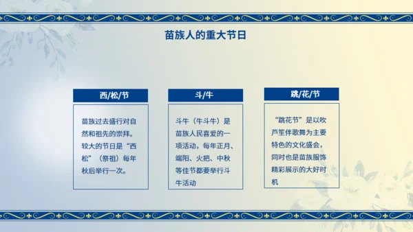 苗族工艺节日民族介绍通用PPT模板