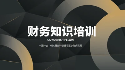 圆圈几何风财务知识培训通用PPT模板