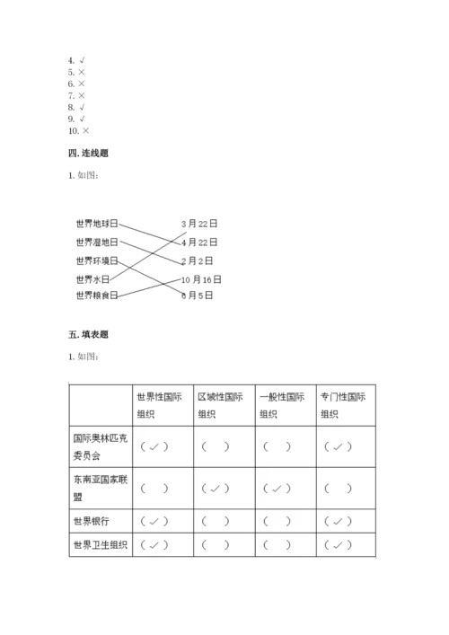 人教部编版六年级下册道德与法治期末测试卷及参考答案【最新】.docx