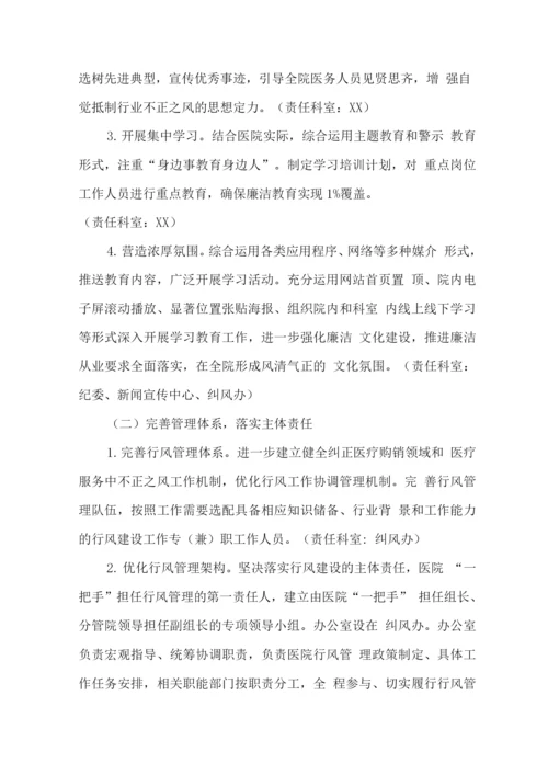 医院工作人员廉洁从业实施方案.docx