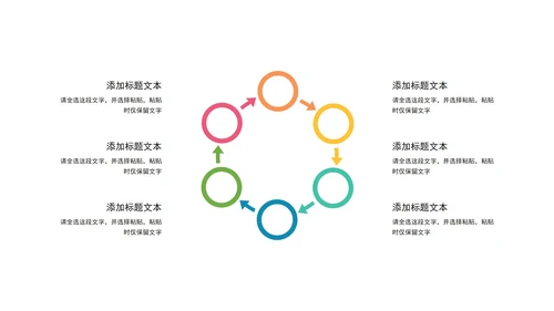 一键改色通用循环圆环关系图PPT模板