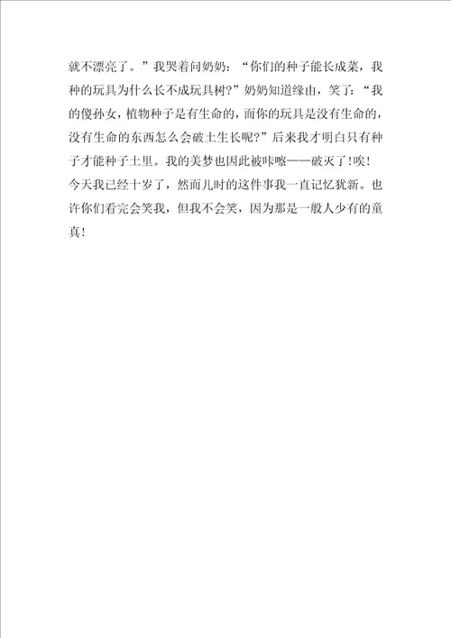 记忆中的一件事说明文作文