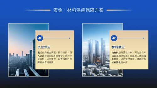 蓝色商务风房地产项目年度工程进度述职PPT