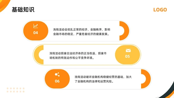 橙黄简约打击洗钱犯罪维护金融秩序反洗钱培训PPT模板宣传P金融培训