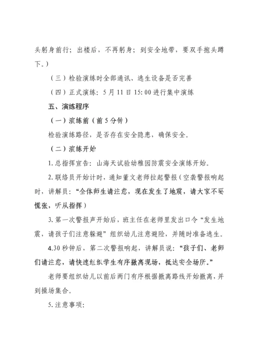 幼儿园防震演练活动专项方案.docx