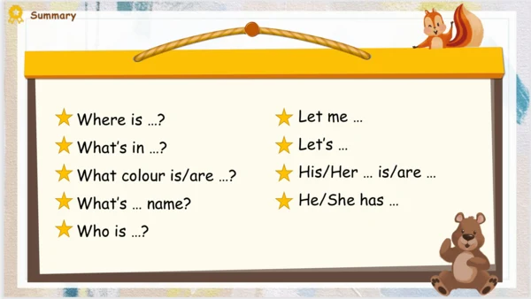人教PEP版英语四年级上册Recycle 1 Lesson 2 课件(共15张PPT)