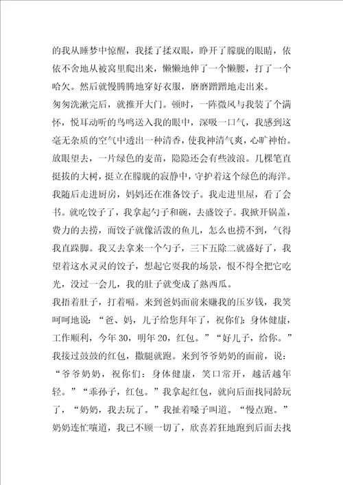 春节风波作文700字2022