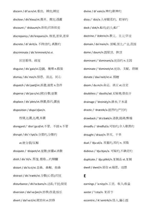2023年6月英语六级词汇带音标.docx