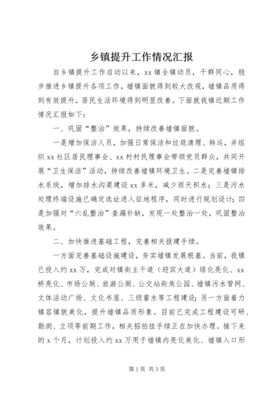 乡镇提升工作情况汇报.docx