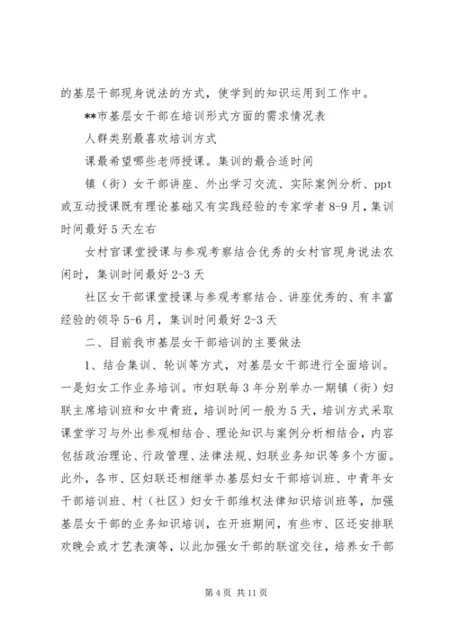 基层女干部培训需求调研报告.docx