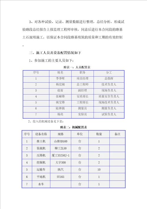 土石混填路基试验段总结报告