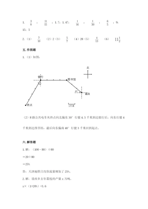 小学六年级数学上册期末卷附答案（夺分金卷）.docx