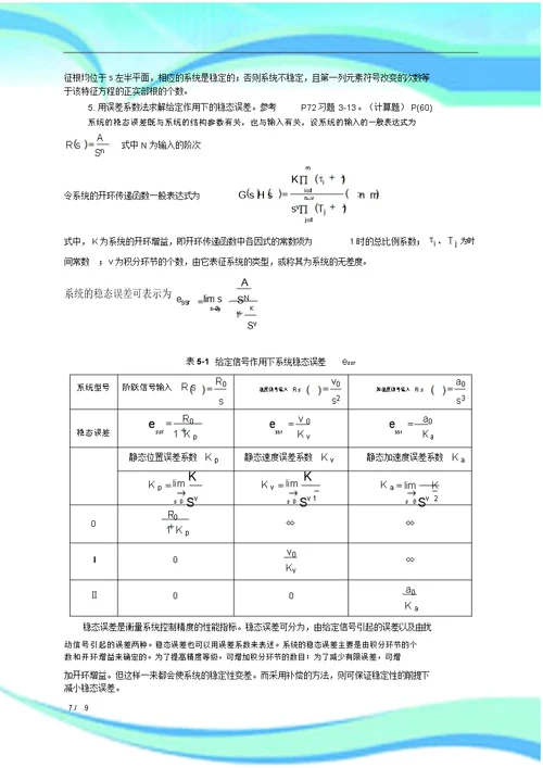 -自动控制原理知识点汇总