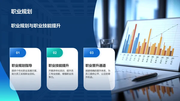 蓝色商务风IT互联网公司企业文化宣传PPT模板