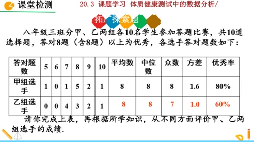 20.3课题学习 体质健康测试中的数据分析