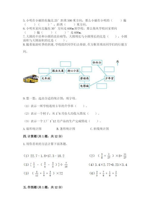 小学数学六年级上册期末考试试卷含答案（巩固）.docx