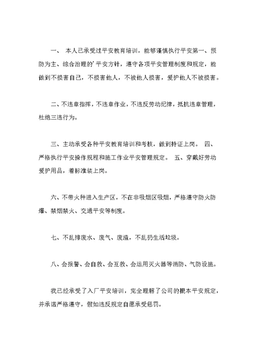 个人承诺书范本