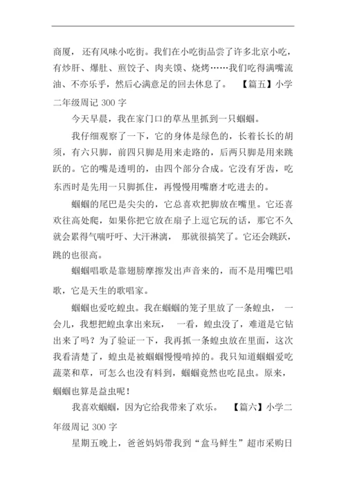 小学二年级周记300字(六篇).docx