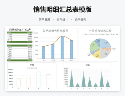 销售明细汇总表模版