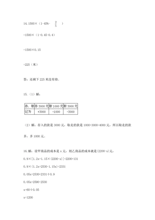 六年级小升初数学应用题50道附答案【考试直接用】.docx