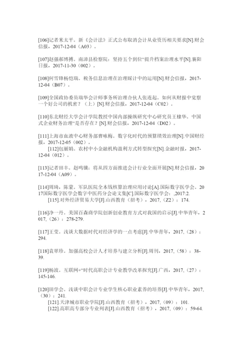 2022管理会计毕业论文参考文献精选.docx